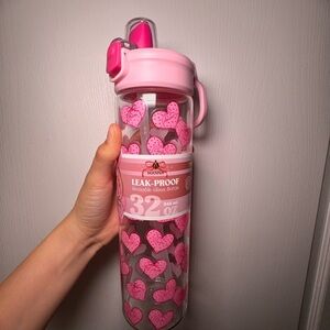 Manna Pink Leak-Proof Water 32oz Glass Bottle